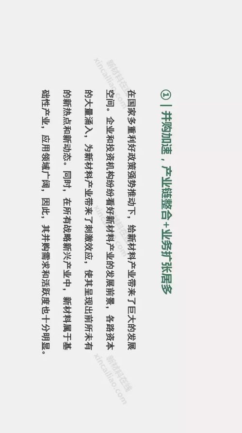 一张图看懂未来10年新材料产业投资并购新方向 新趋势及新策略